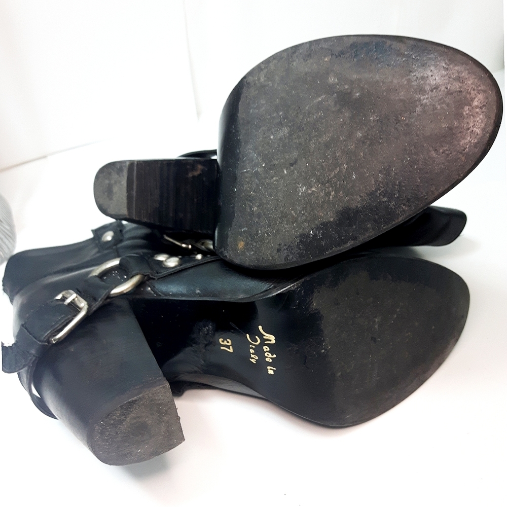 Vintage Brownsđ„Ankle Studded Leather Western Boho Booties - Picture 13 of 14